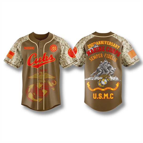 2025 Chicago Cubs x US Marine Corps 250th Birthday Jersey 1