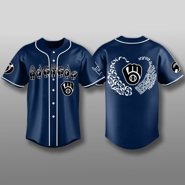 2025 Milwaukee Brewers Deaf Hard of Hearing Awareness Day Jersey