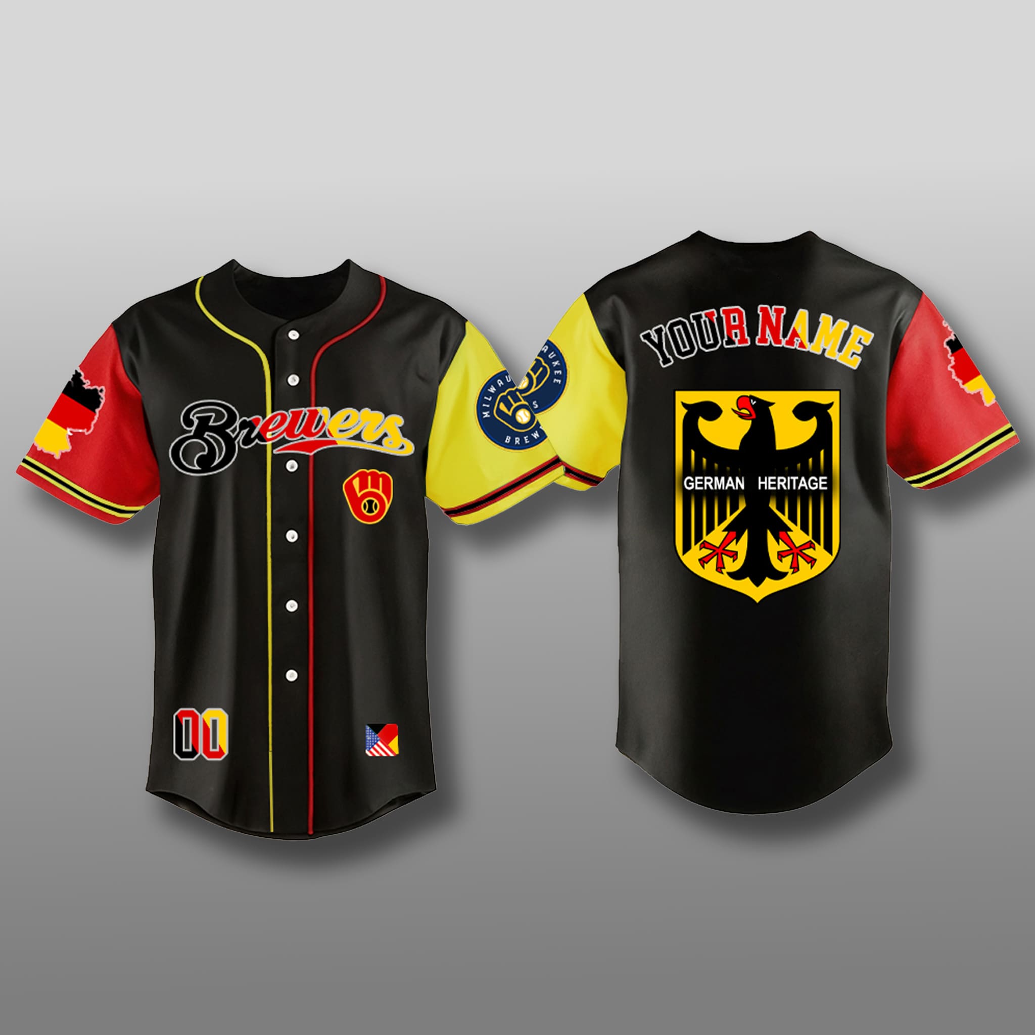 2025 Milwaukee Brewers German Heritage Jersey 2025 Milwaukee Brewers German Heritage Jersey