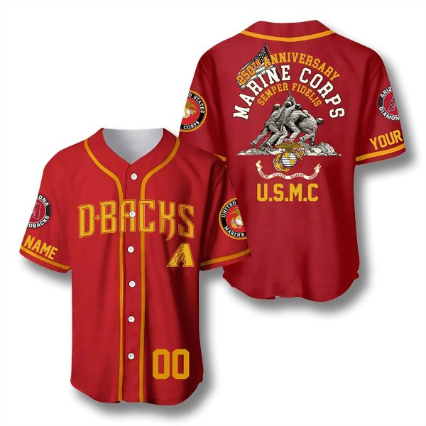 Arizona D backs US Marine Corps 250th Anniversary Jersey