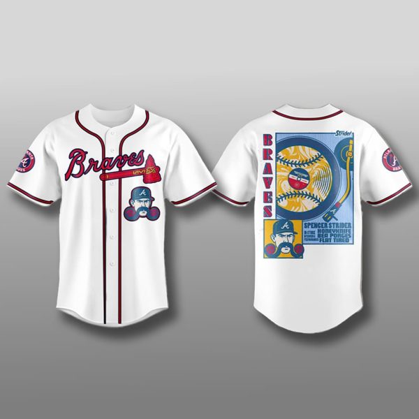 Atlanta Braves Spencer Strider Vintage Jersey 2025 1