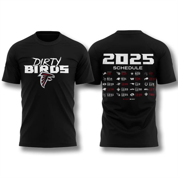 Atlanta Falcons 2025 Season Schedule Shirt