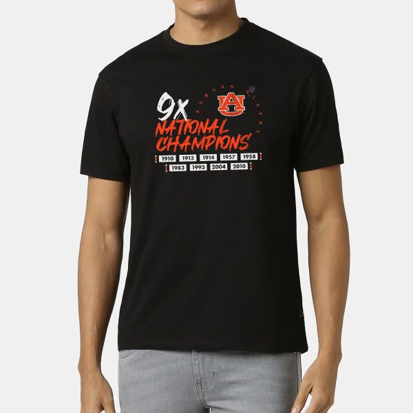 Auburn Tigers 9x National Champions Shirt 1
