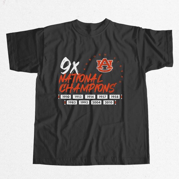 Auburn Tigers 9x National Champions Shirt 12