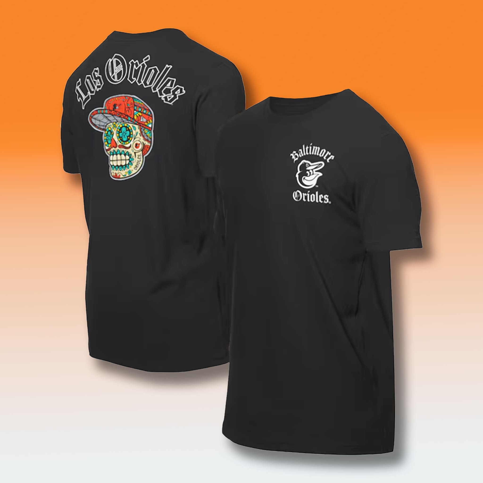 オーラル ベースボールTシャツ2025 Lサイズ Baltimore Orioles Hispanic Heritage Los Orioles Shirt 2025