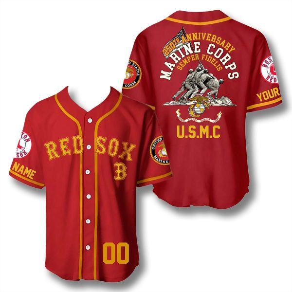 Boston Red Sox US Marine Corps 250th Anniversary Jersey 1