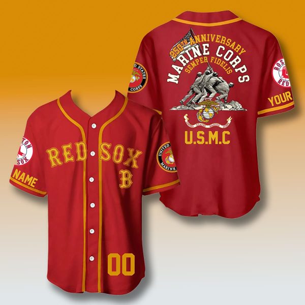 Boston Red Sox US Marine Corps 250th Anniversary Jersey