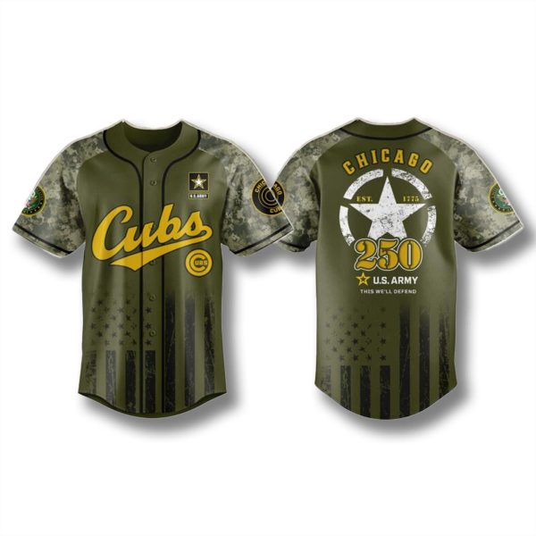 Chicago Cubs US Army 250th Anniversary Jersey 1