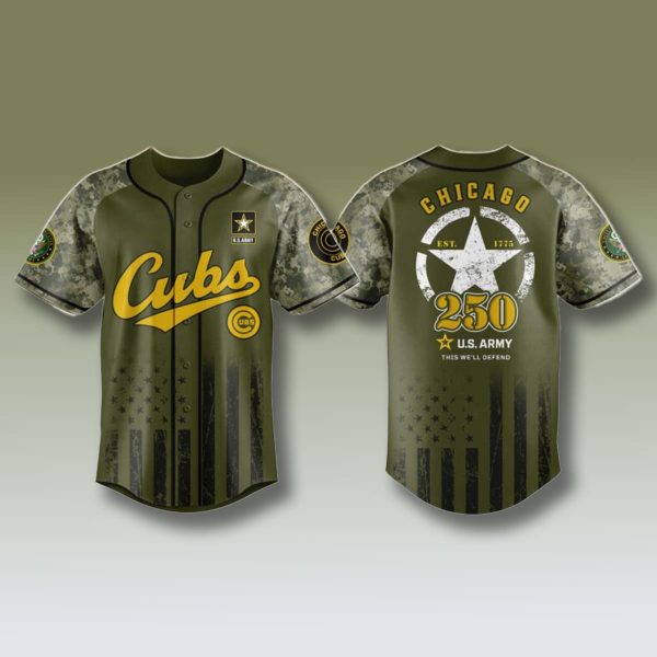 Chicago Cubs US Army 250th Anniversary Jersey