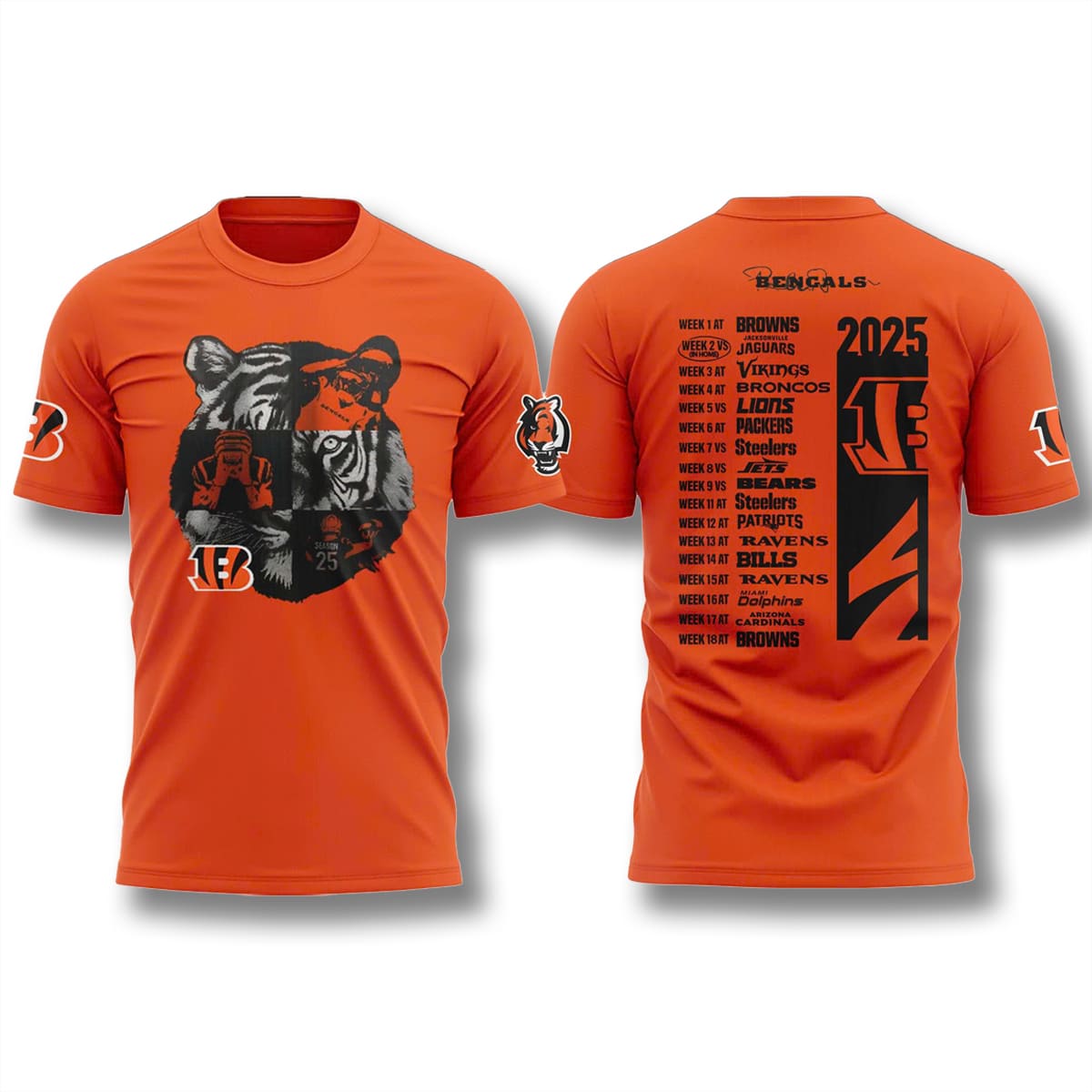 Cincinnati Bengals 2025 Season Schedule Shirt Cincinnati Bengals 2025 Season Schedule Shirt