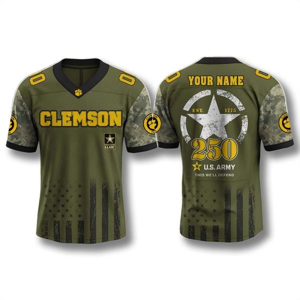 Clemson Tigers US Army 250th Anniversary Jersey 1