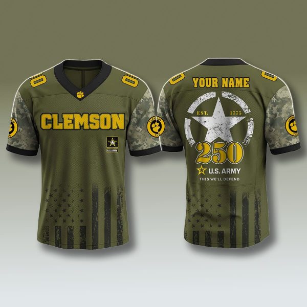 Clemson Tigers US Army 250th Anniversary Jersey
