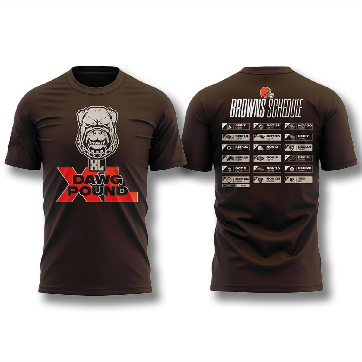 Cleveland Browns 2025 Season Schedule Shirt Cleveland Browns 2025 Season Schedule Shirt