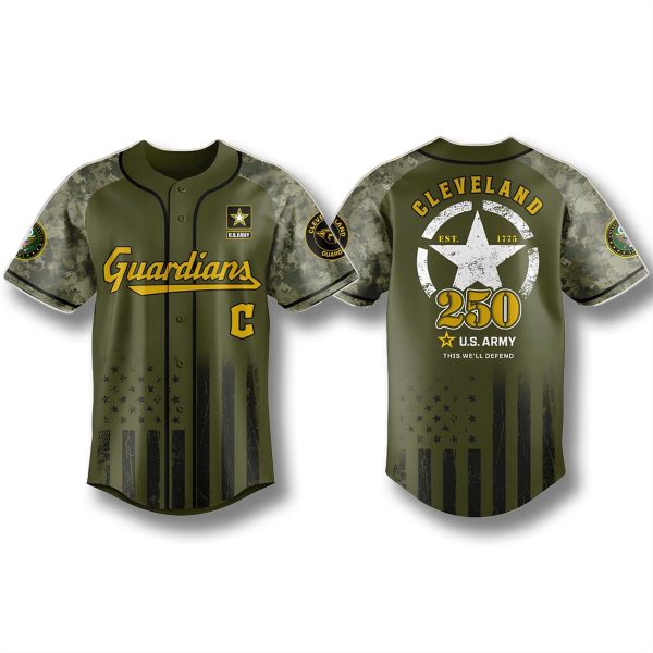 Cleveland Guardians US Army 250th Anniversary Jersey 1