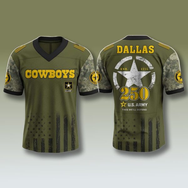 Dallas Cowboys US Army 250th Anniversary 2025 Jersey 1