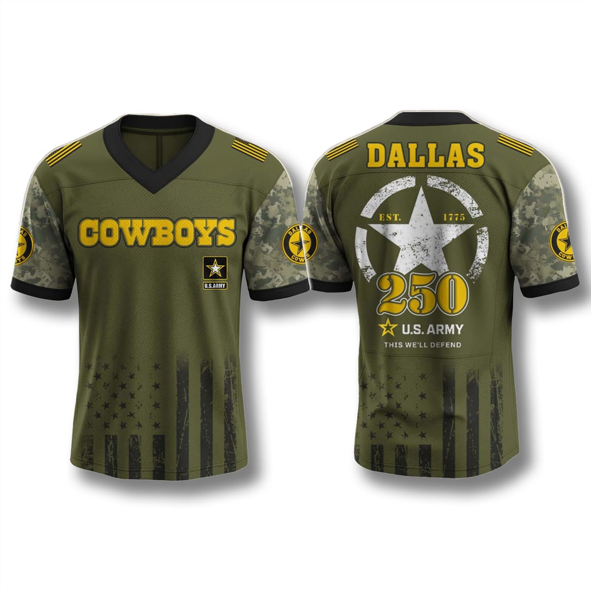 Dallas Cowboys US Army 250th Anniversary 2025 Jersey Dallas Cowboys US Army 250th Anniversary 2025 Jersey