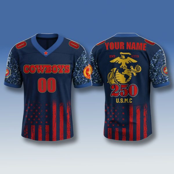 Dallas Cowboys USMC 250th Anniversary Jersey