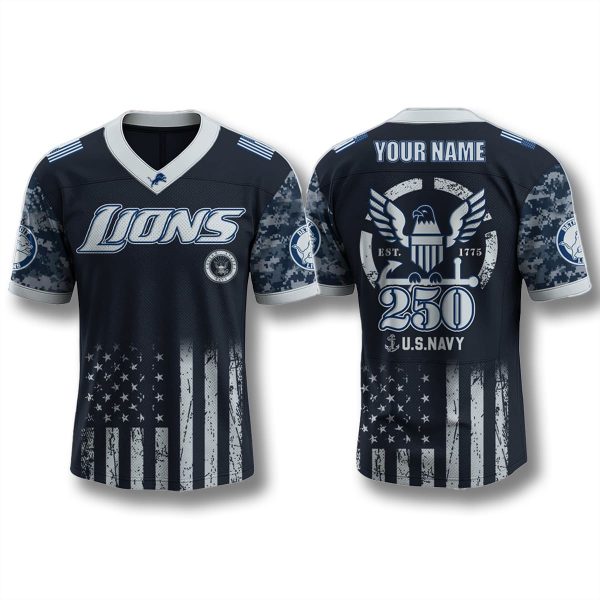Detroit Lions US Navy 250th Anniversary Jersey 1