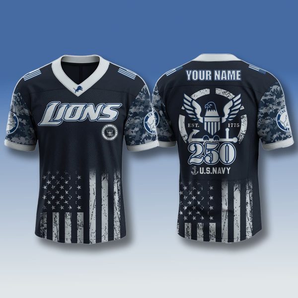 Detroit Lions US Navy 250th Anniversary Jersey