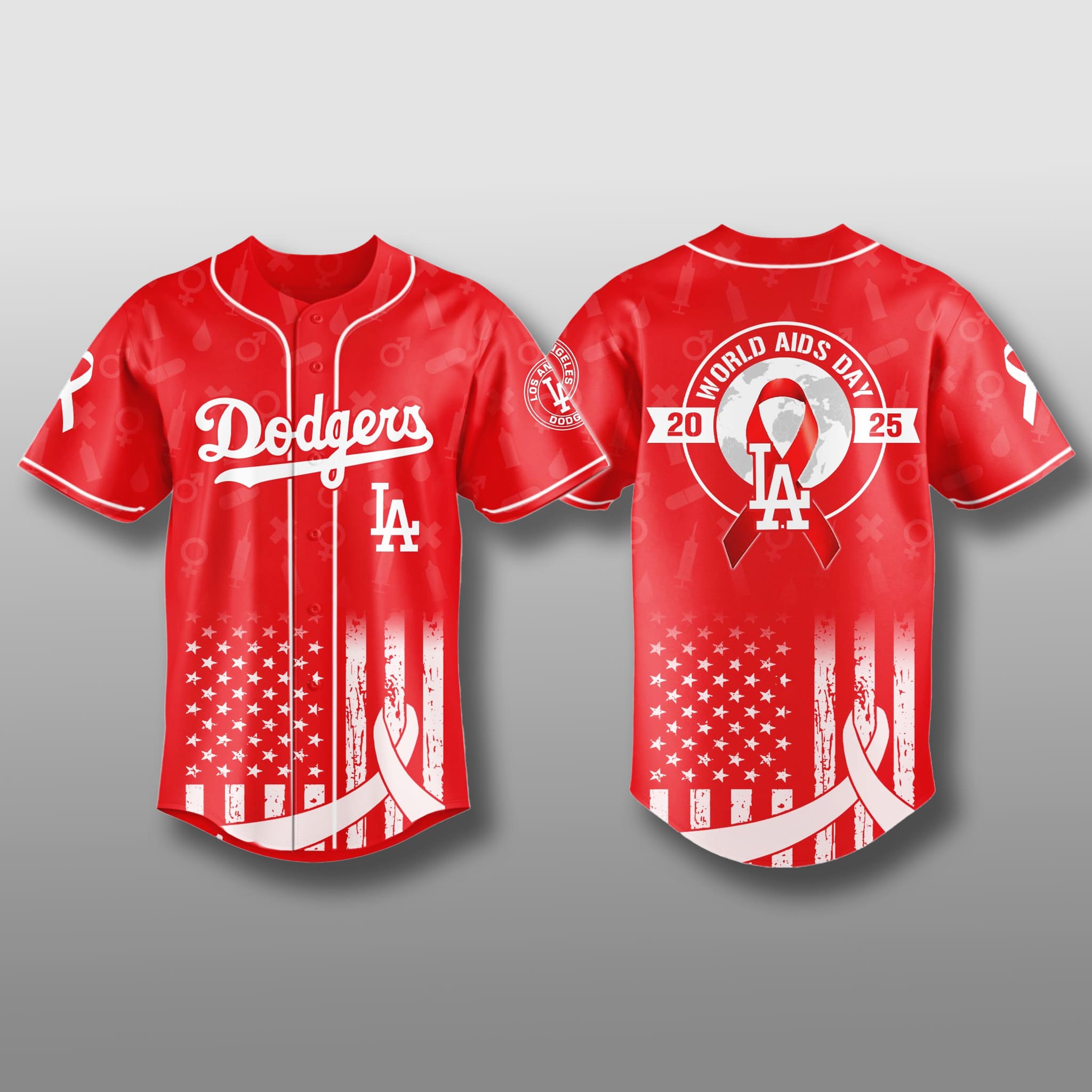 Dodgers x World AIDS Day Jersey 2025 Dodgers x World AIDS Day Jersey 2025