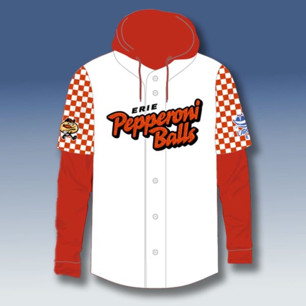 Erie SeaWolves Pepperoni Balls Jersey Hoodie Giveaway 2025 1