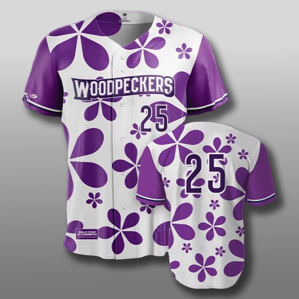 Fayetteville Woodpeckers Alzheimers Awareness Night Jersey Giveaway 2025 1
