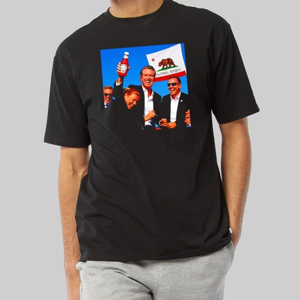 Gavin Newsom Trump Fight Fight Meme Shirt 12
