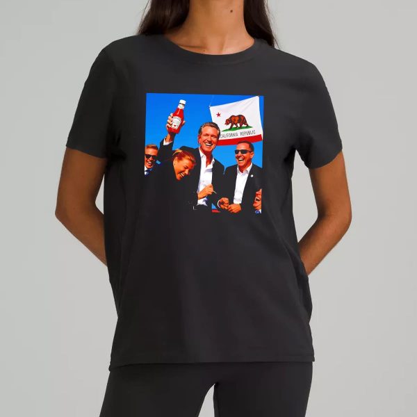 Gavin Newsom Trump Fight Fight Meme Shirt 5