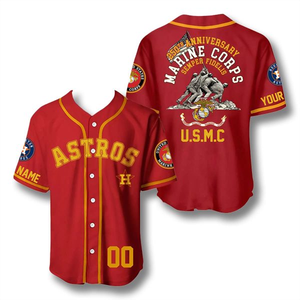 Houston Astros US Marine Corps 250th Year Anniversary Jersey 1