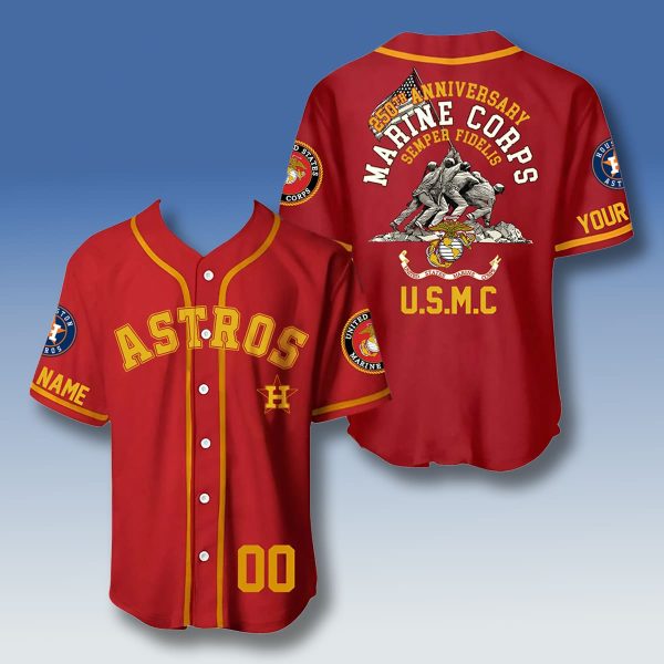 Houston Astros US Marine Corps 250th Year Anniversary Jersey