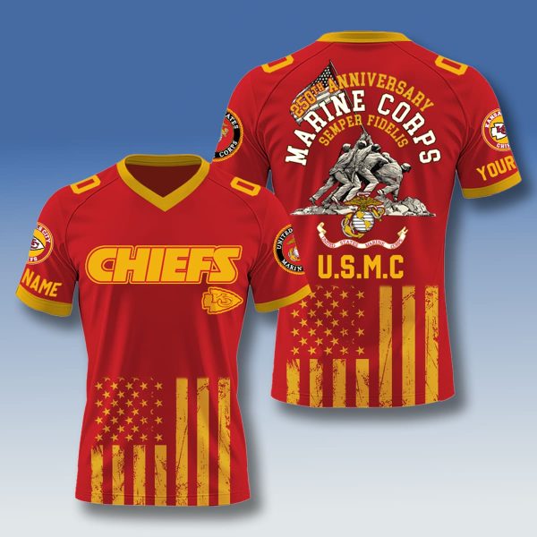 Kansas City Chiefs US Marine Corps 250th Anniversary Jersey 1