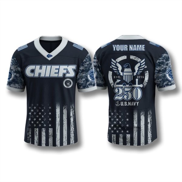 Kansas City Chiefs US Navy 250th Anniversary Jersey 1