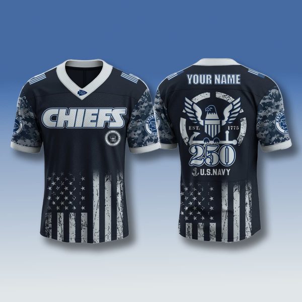 Kansas City Chiefs US Navy 250th Anniversary Jersey