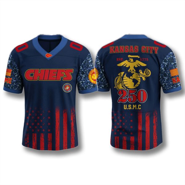 Kansas City Chiefs USMC 250th Birthday Jersey 1