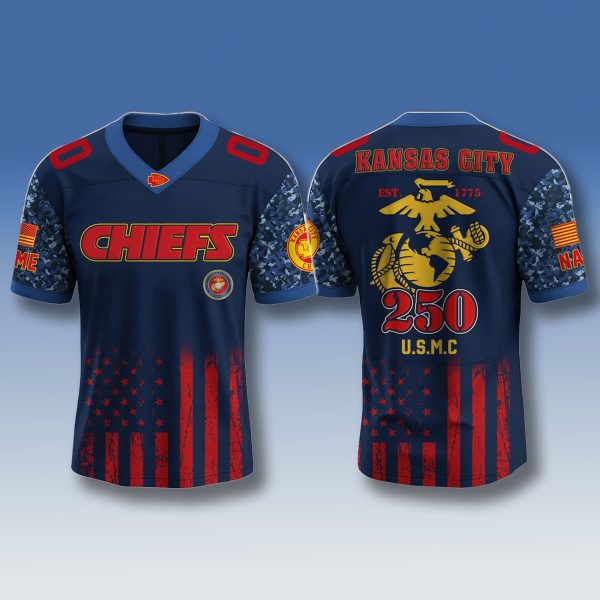 Kansas City Chiefs USMC 250th Birthday Jersey