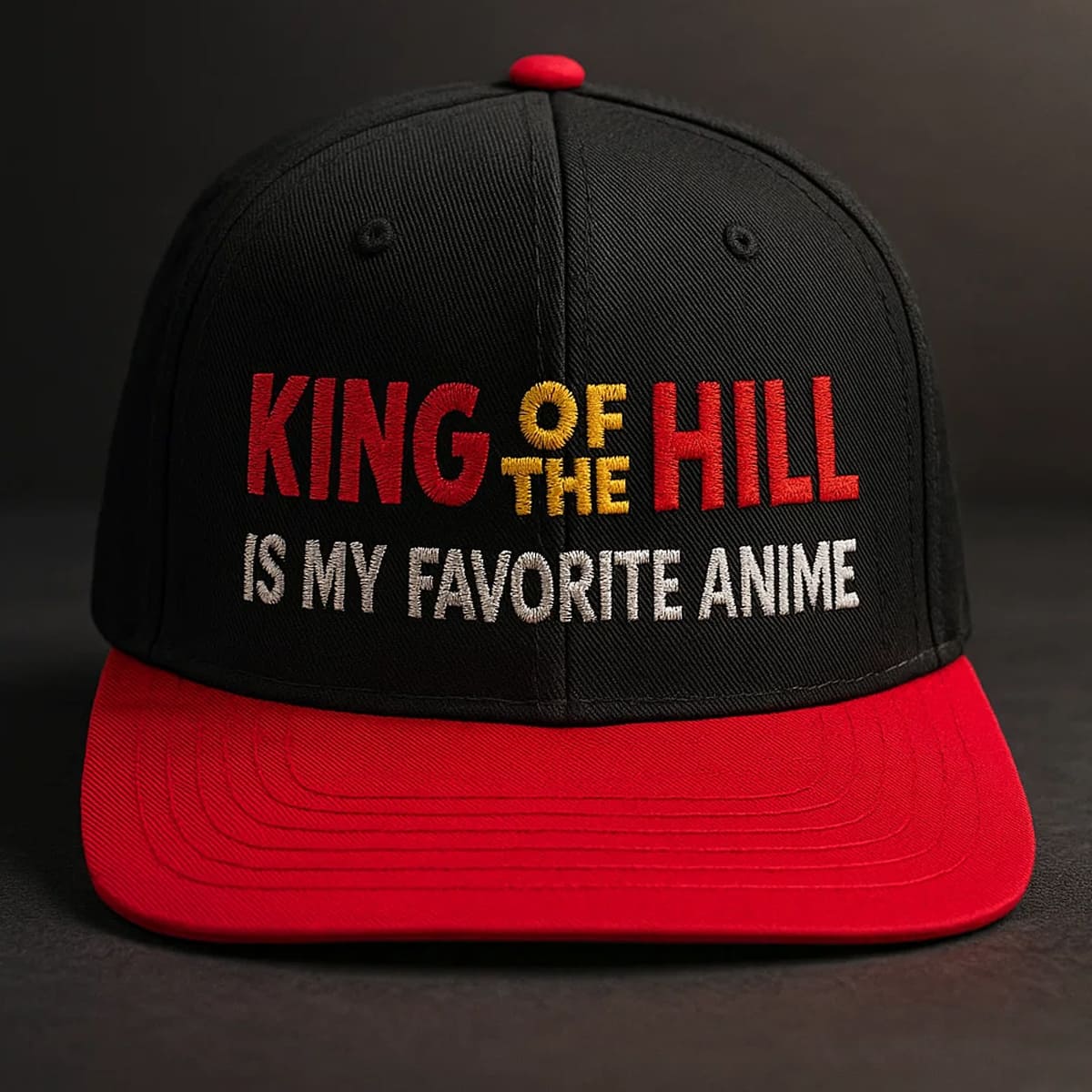 King Of The Hill Is My Favorite Anime Embroidered Hat 2 King Of The Hill Is My Favorite Anime Embroidered Hat 2