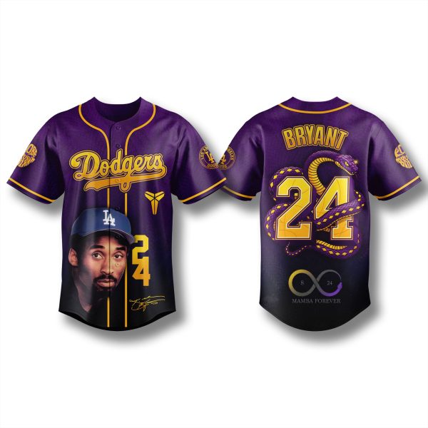 Kobe Bryant Mamba Forever x Dodgers Jersey 1