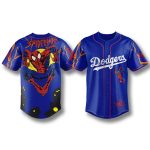 Los Angeles Dodgers x Spider Man Blue Jersey 2025