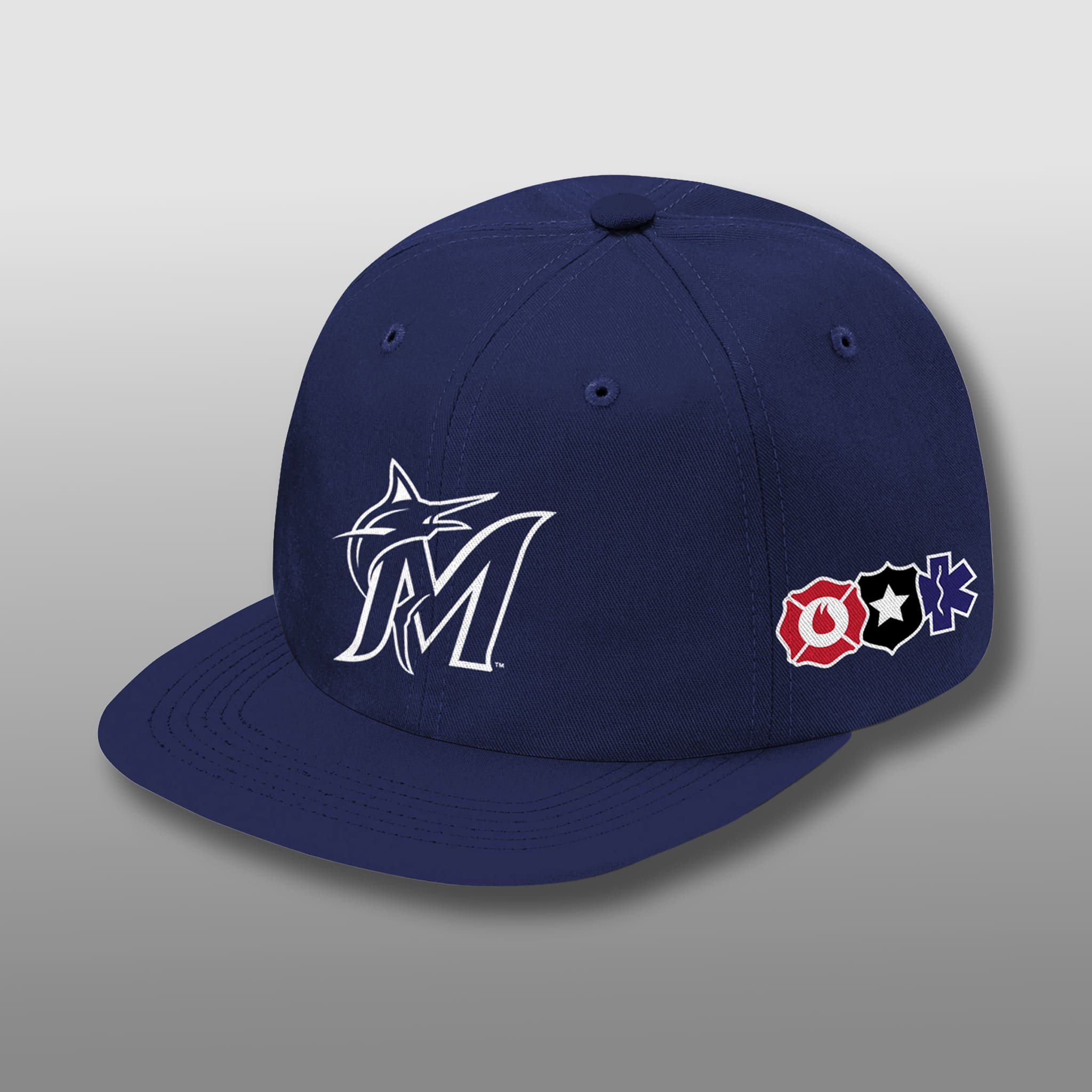 Miami Marlins First Responders Appreciation Day Hat 2025 1 Miami Marlins First Responders Appreciation Day Hat 2025 1