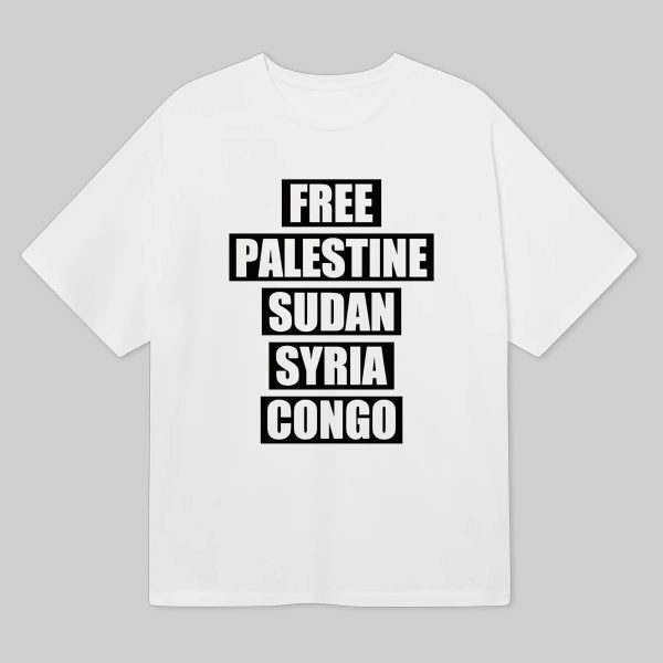 Miguel Free Palestine Sudan Syria Congo Shirt 6
