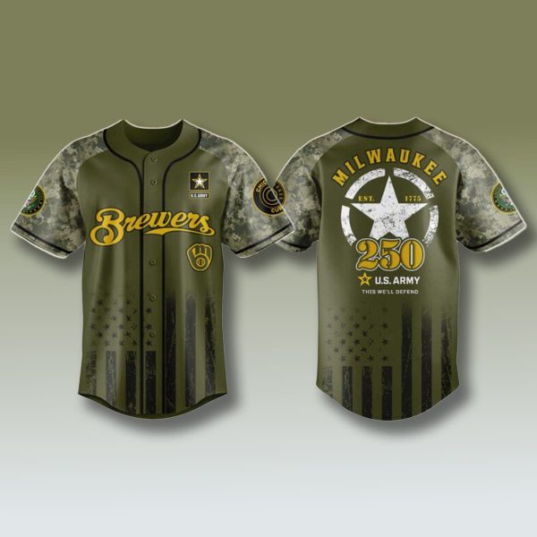 Milwaukee Brewers x US Army 250th Anniversary Jersey