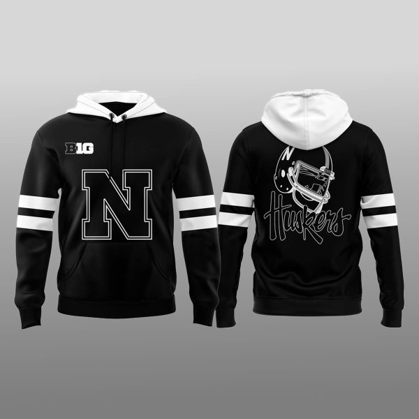 Nebraska Cornhuskers Black Mode Hoodie 2025 1