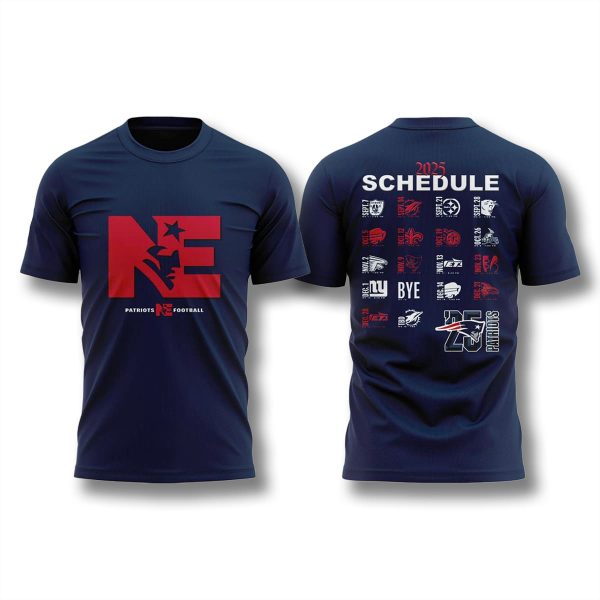 New England Patriots 2025 Schedule Shirt