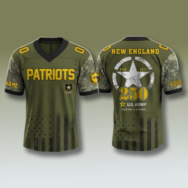 New England Patriots US Army 250th Anniversary Jersey