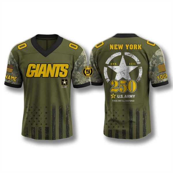 New York Giants US Armys 250th Anniversary Jersey