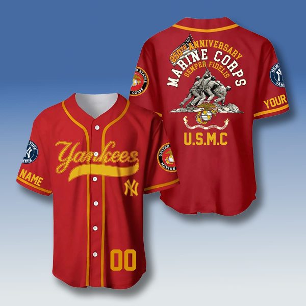 New York Yankees US Marine Corps 250th Year Anniversary Jersey