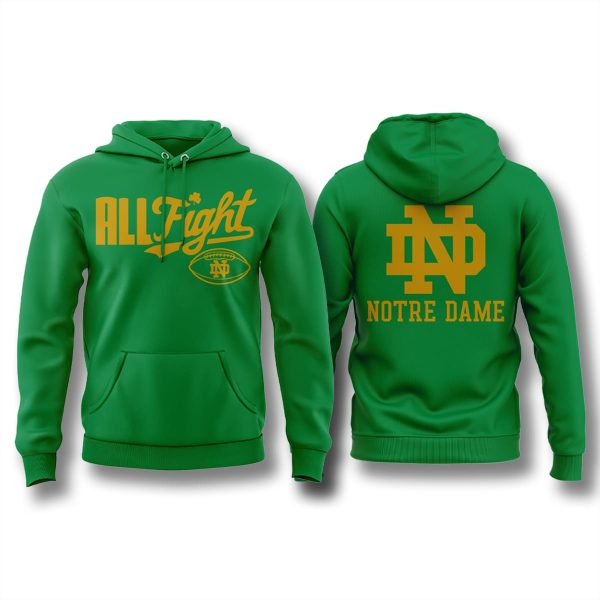 Notre Dame Irish Green All Fight 2025 Hoodie 1