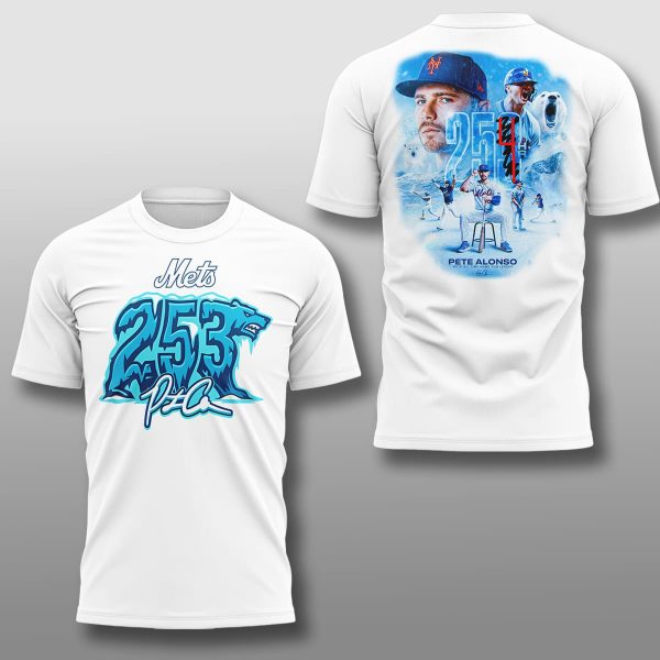 Pete Alonso Polar Bear 253 Home Run Shirt 1