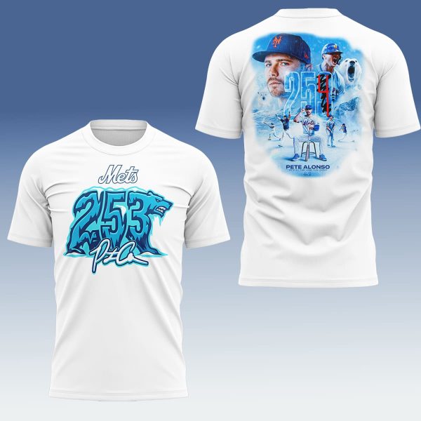 Pete Alonso Polar Bear 253 Home Run Shirt 2