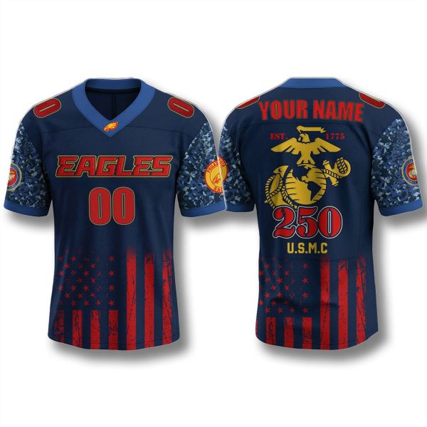 Philadelphia Eagles USMC 250th Anniversary Jersey 1